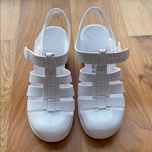 American Apparel White Jelly Sandal